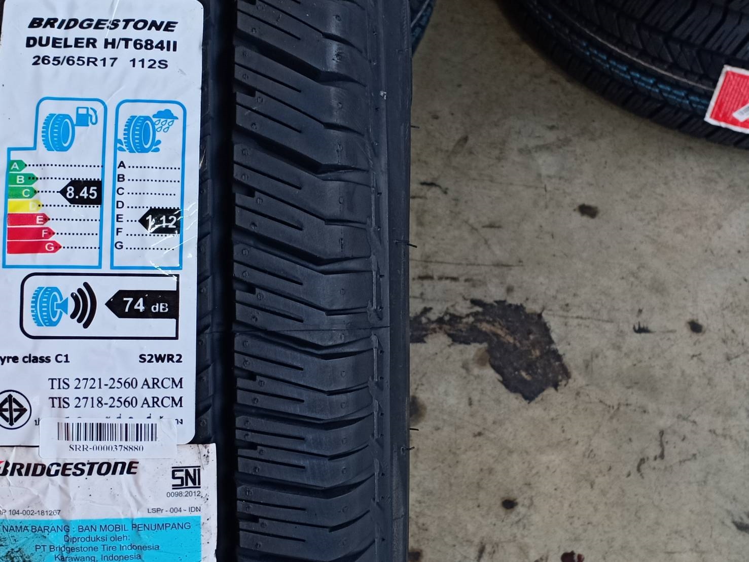 ยางใหม่ BRIDGESTONE 265/65R17 DUELER H/T 684II ปี19 ราคาถูก