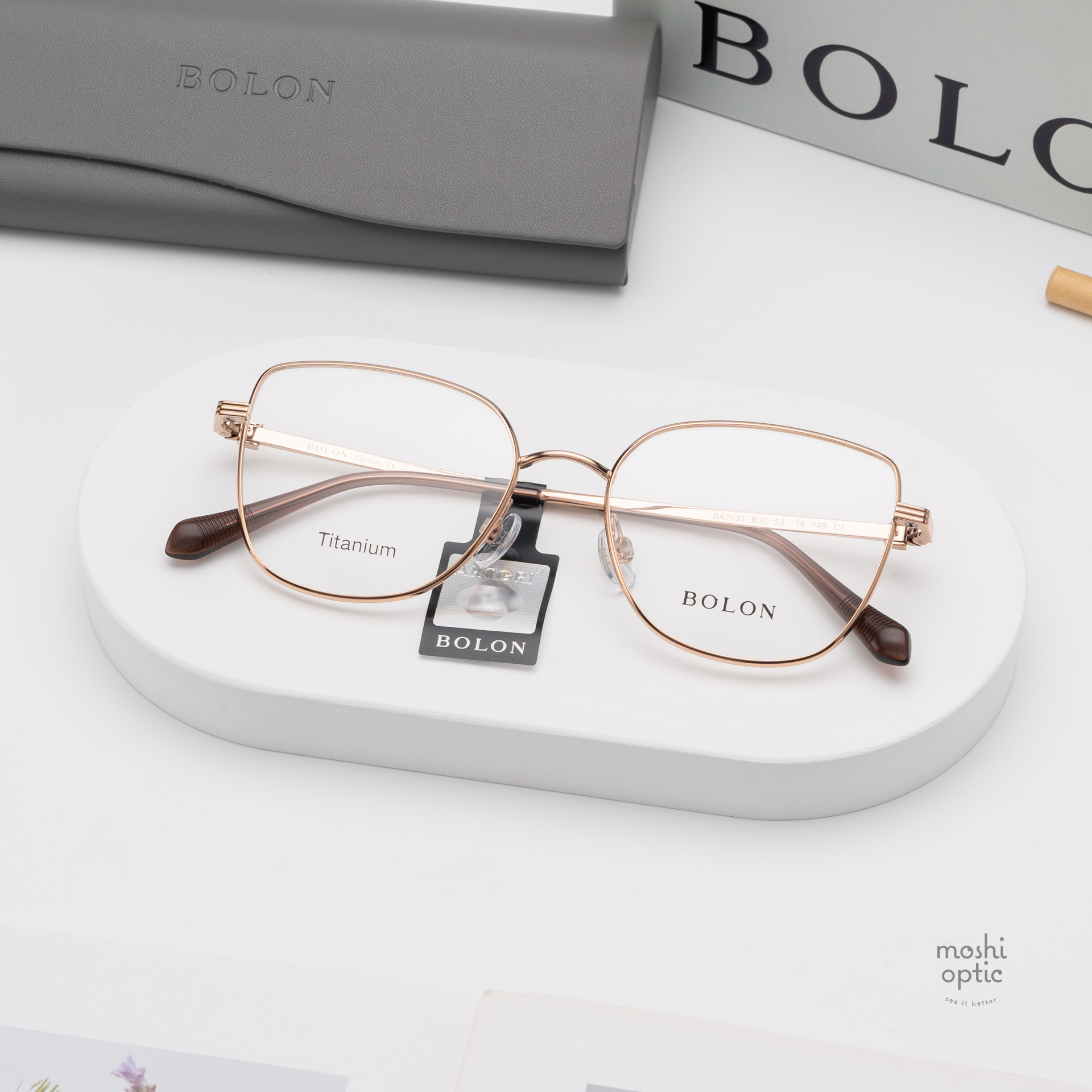 แว่นสายตา BOLON รุ่น Riga BA7030 B30 Rose Gold
