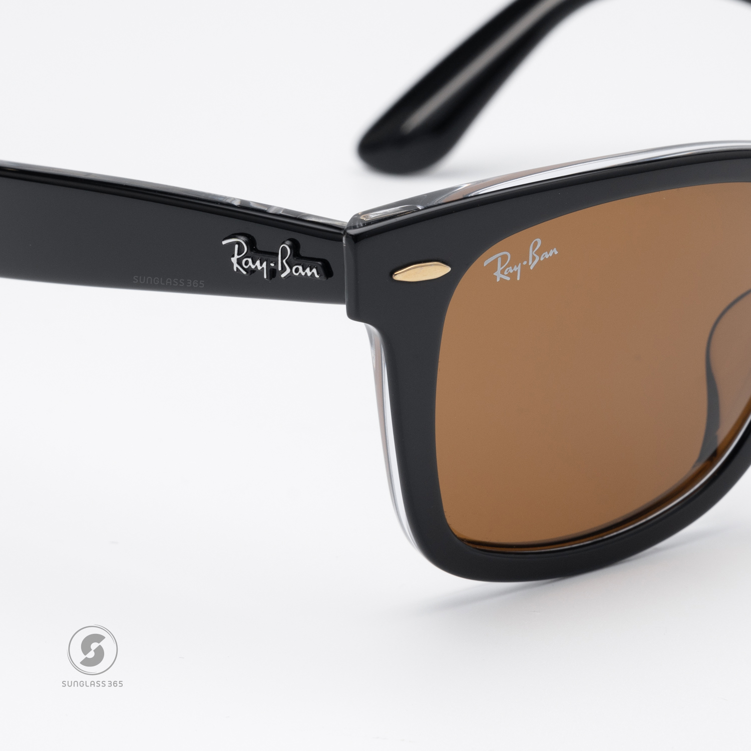 Ray Ban Wayfarer RB2140F 129433 Black on Transparent