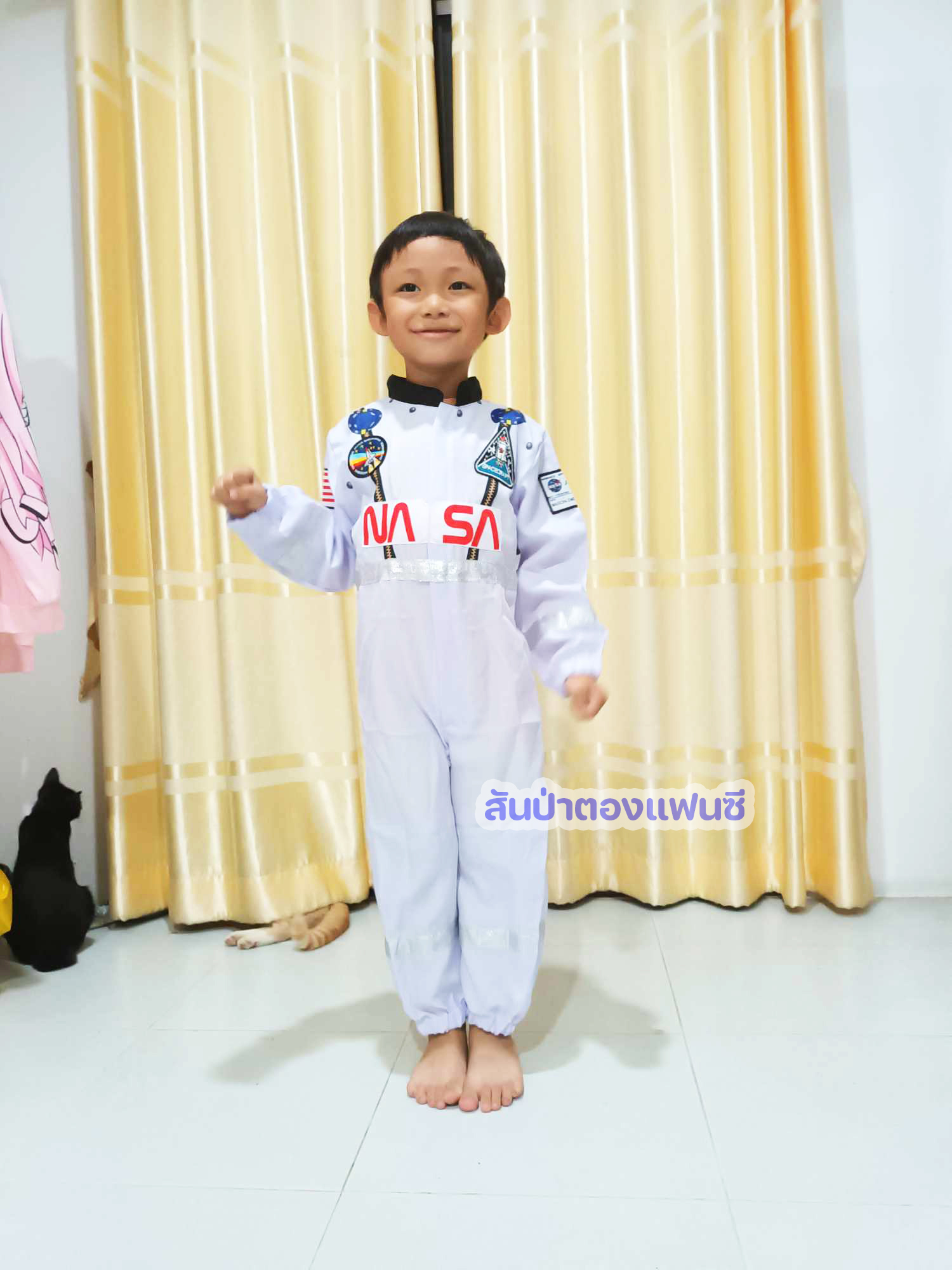 ชุดนักบินอวกาศเด็ก ชุดนาซ่าเด็ก ชุดวันวิทยาศาสตร์ ชุดอาชีพในฝัน