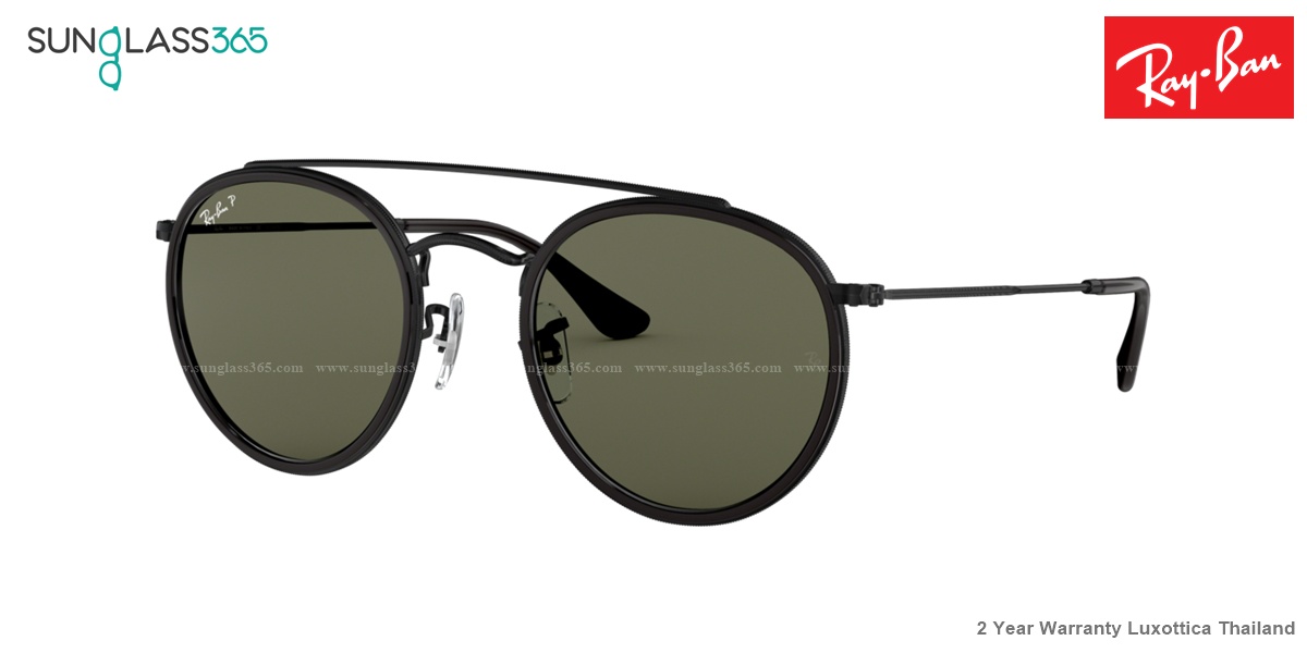 Ray Ban RB3647N 002/58 Black Green Polarized