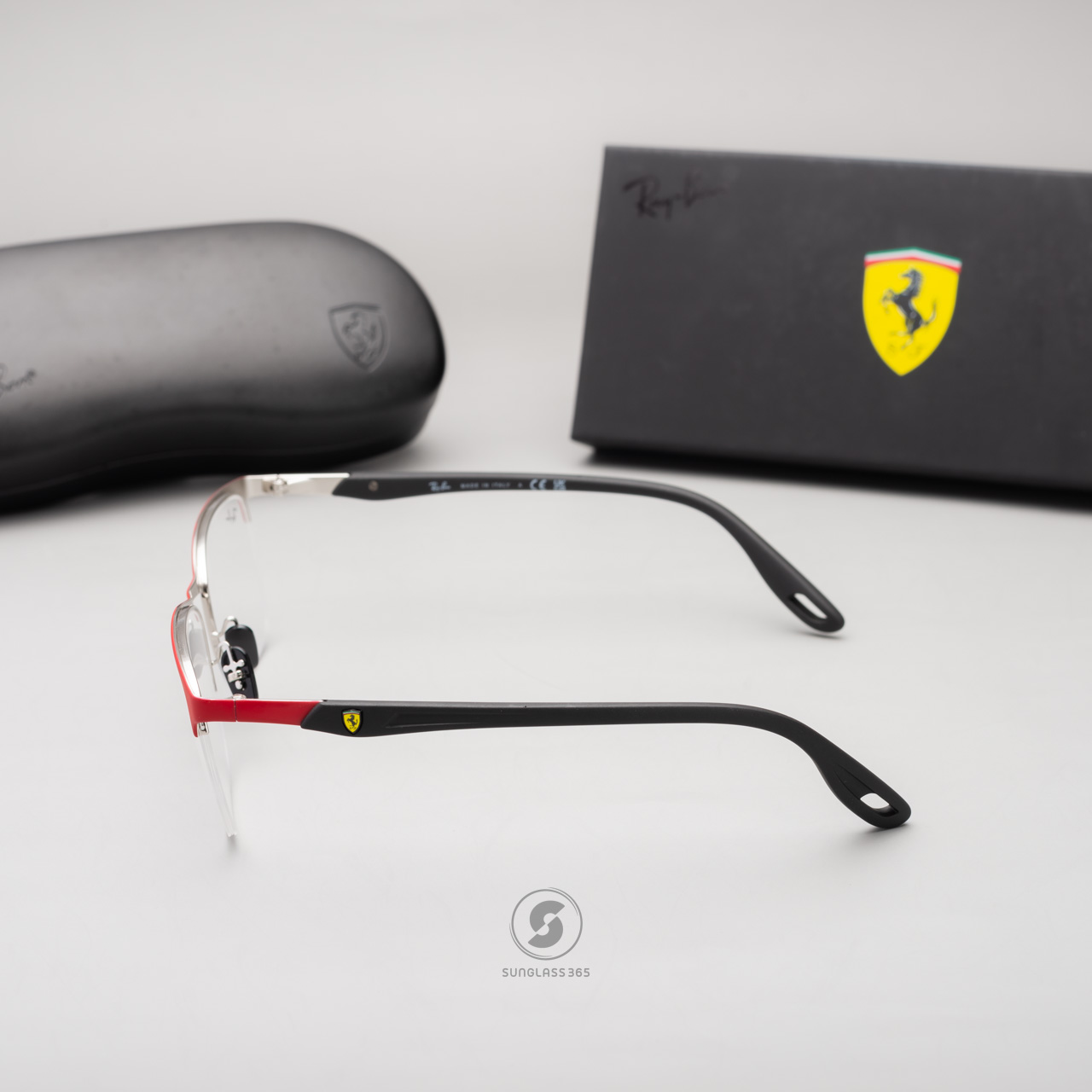 Ray-Ban Ferrari Collection RX8416M F045 Matte Red Ferrari on Silver