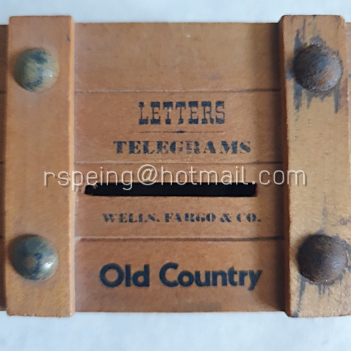 กระปุกออมสิน ลังไม้ Pony Express Letters Telegrams