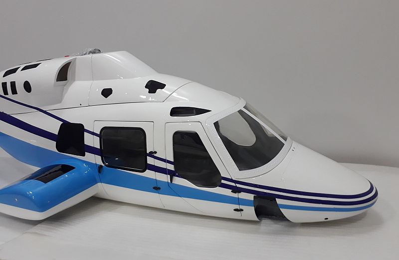 Super Scale 800- Bell222 White Blue ARF