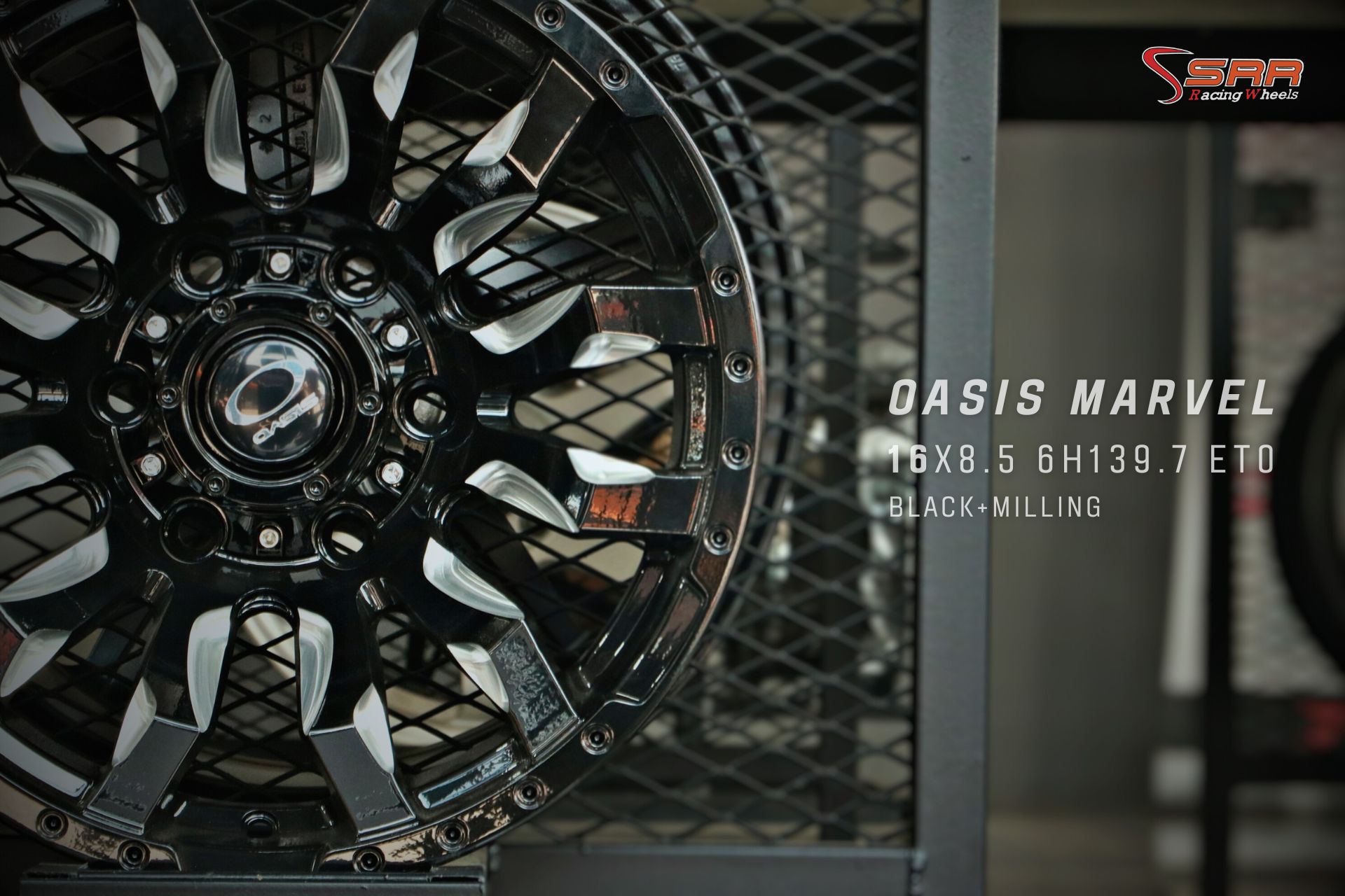 OASIS MARVEL ขอบ16 สีดำ คลีปเงิน