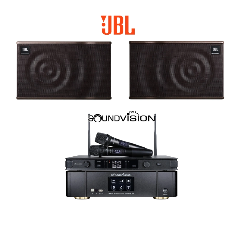 ชุดคาราโอเกะ (ลำโพง JBL MK12-PAK แอมป์ SOUNDVISION DKA-900 ไมค์ลอย SU-850DG)