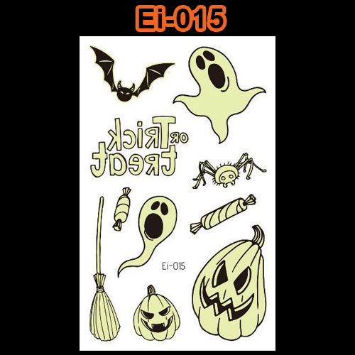 Tattoo Halloween สติ๊กเกอร์แทททูแต่งหน้าฮาโลวีน #D
