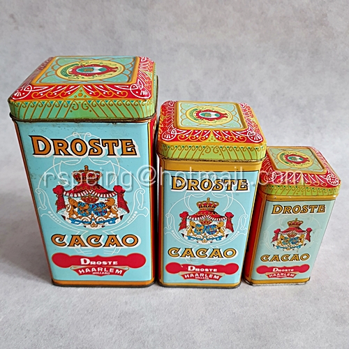 กระป๋องดรอสเต้โกโก้ ตรานางพยาบาล DROSTE CACOA (3 ใบ 3 ขนาด)