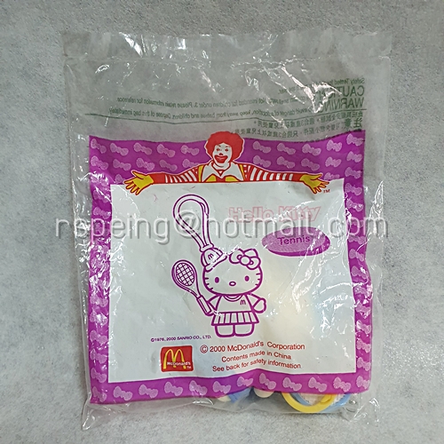แมคโดนัลด์ แฮปปี้ มีล ทอยส์ 1990 : เฮลโลคิตตี้ : ชุดเทนนิส McDonald’s Happy Meal Toys 1990 : Hello Kitty : Tennis