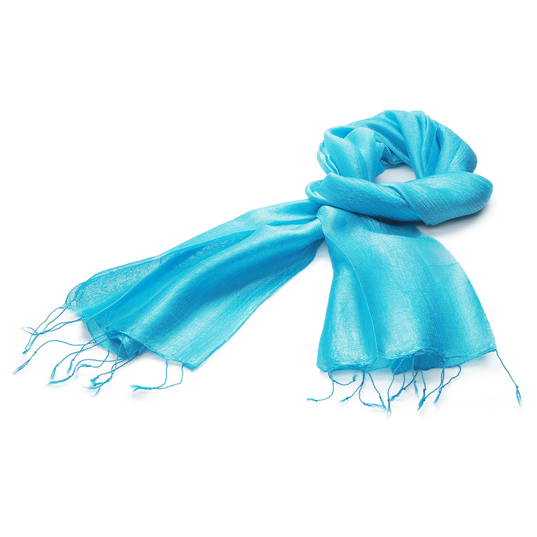 ผ้าพันคอเปลือกไหม สีสวยเหมาะเป็นของฝากของขวัญปีใหม่