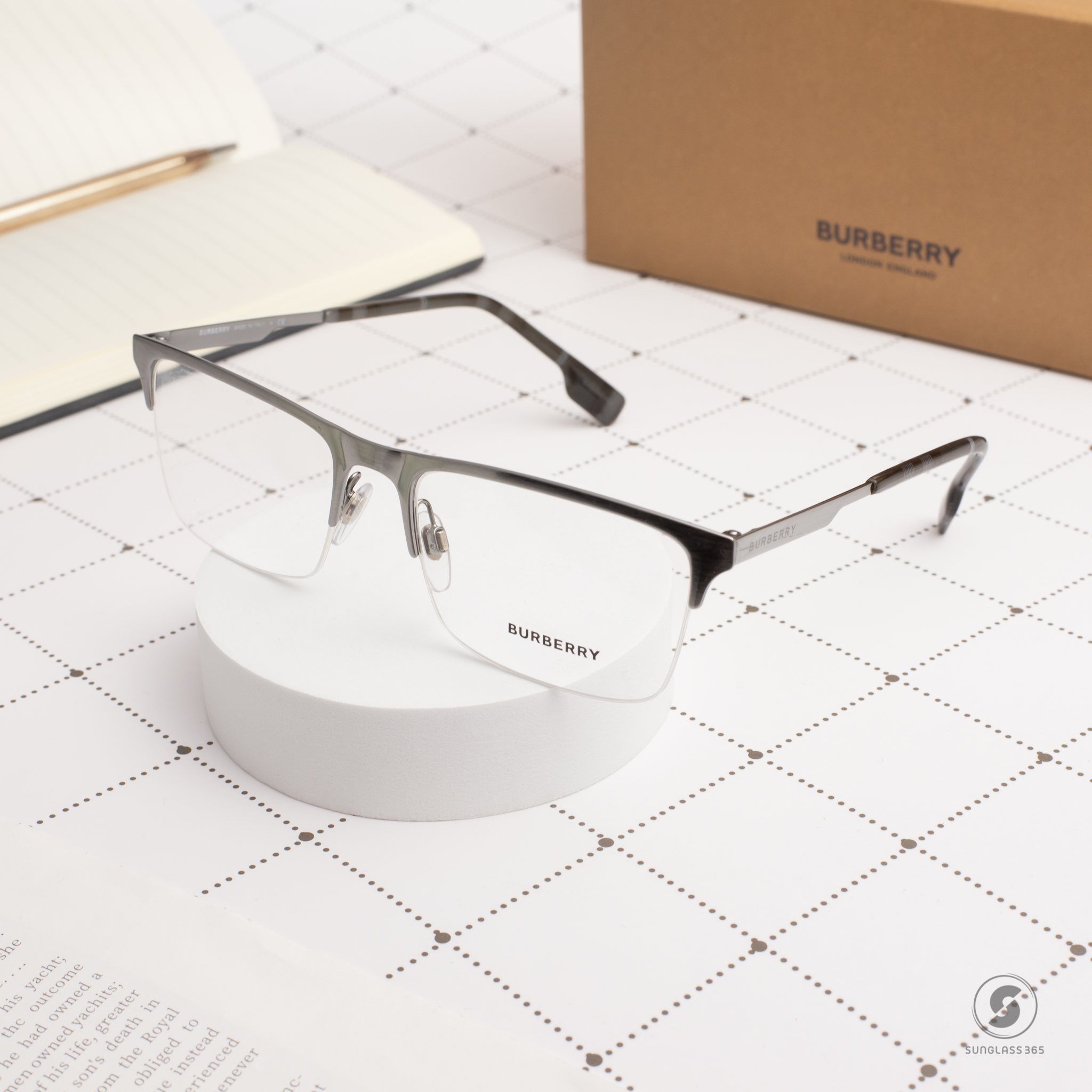 BURBERRY BRUNEL BE1344 1008 Silver