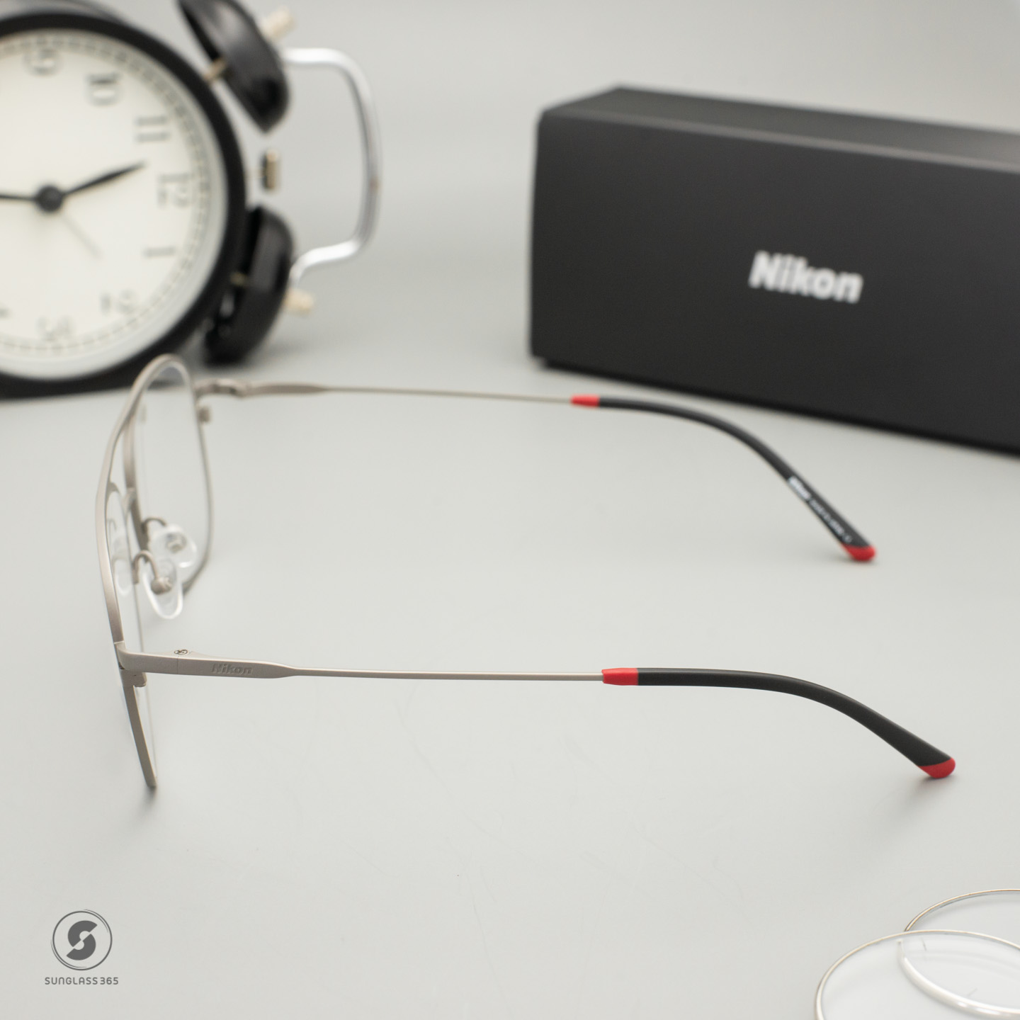 NIKON Frame NC1020 Red Color Touch Series Matte Brush Silver