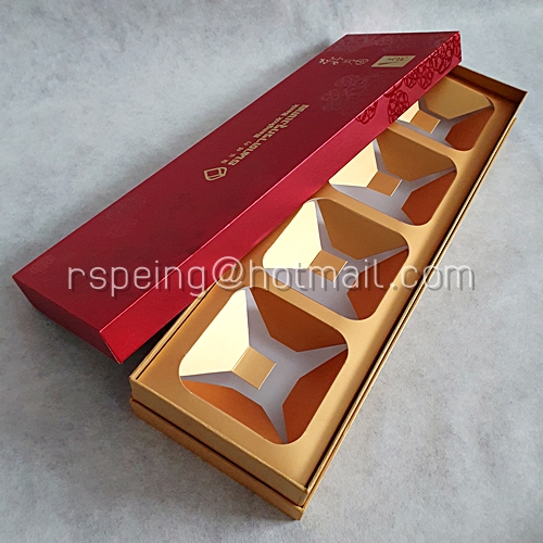 กล่องขนมไหว้พระจันทร์สีแดง-ทอง (กระดาษ) ธนาคารกรุงเทพ