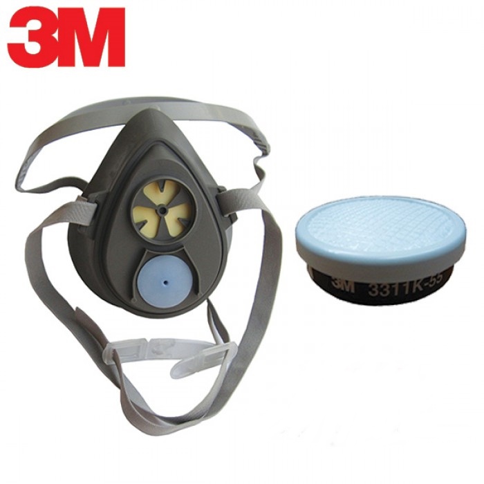 3M 3200-55 หน้ากากไส้กรองเดี่ยว พร้อมตลับกรอง 3M3311K-55