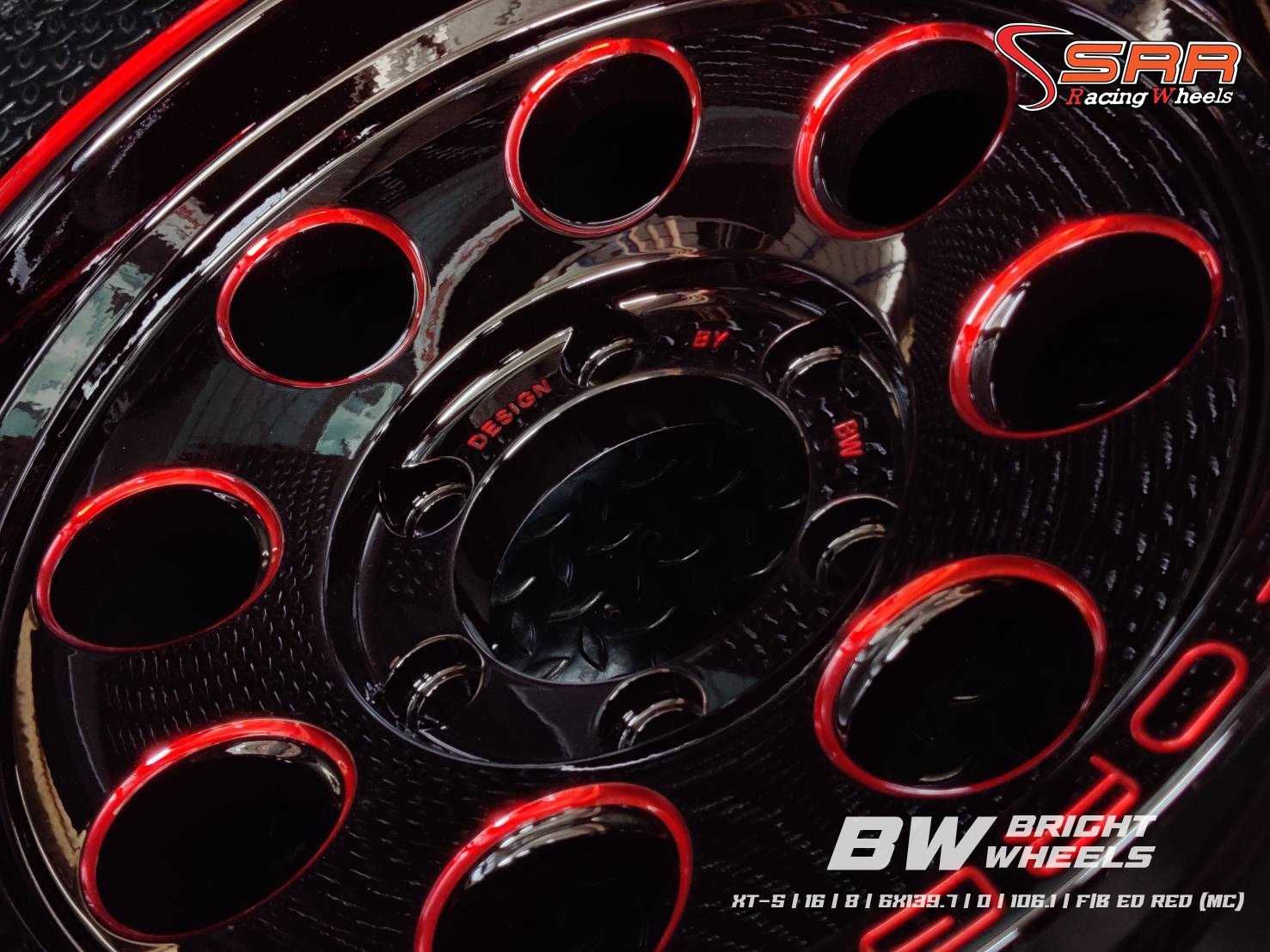 BRIGHT WHEELS : WELD2 16X8 6X139.7 ET 0 F-B ED RED (MC) สีดำหยอดแดง