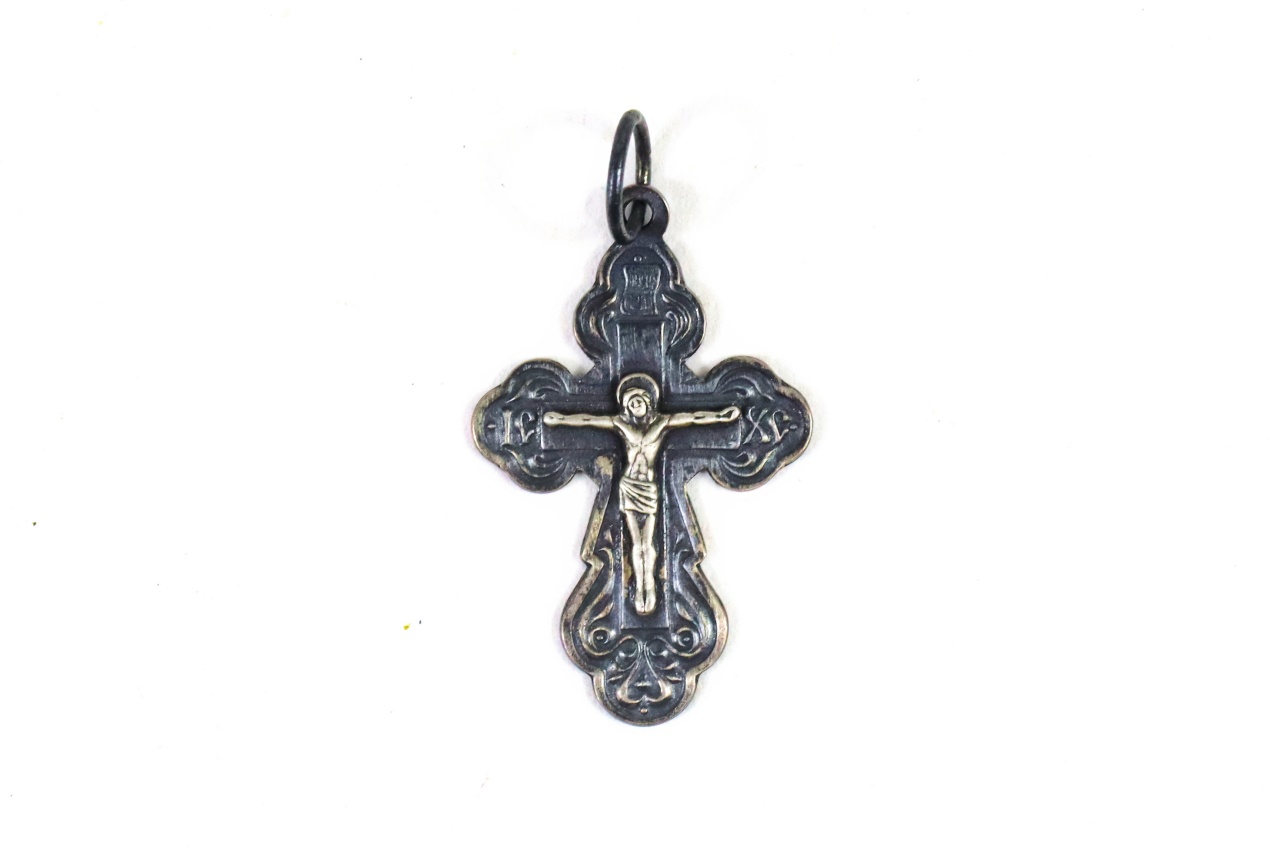 [Vintage] จี้กางเขนเงิน Orthodox Crucifix Cross - มือสอง
