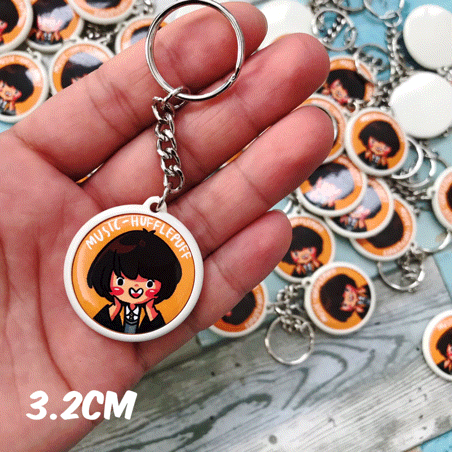 พวงกุญเเจพลาสติกวงกลม รับผลิตพวงกุญแจสกรีนลายโลโก้