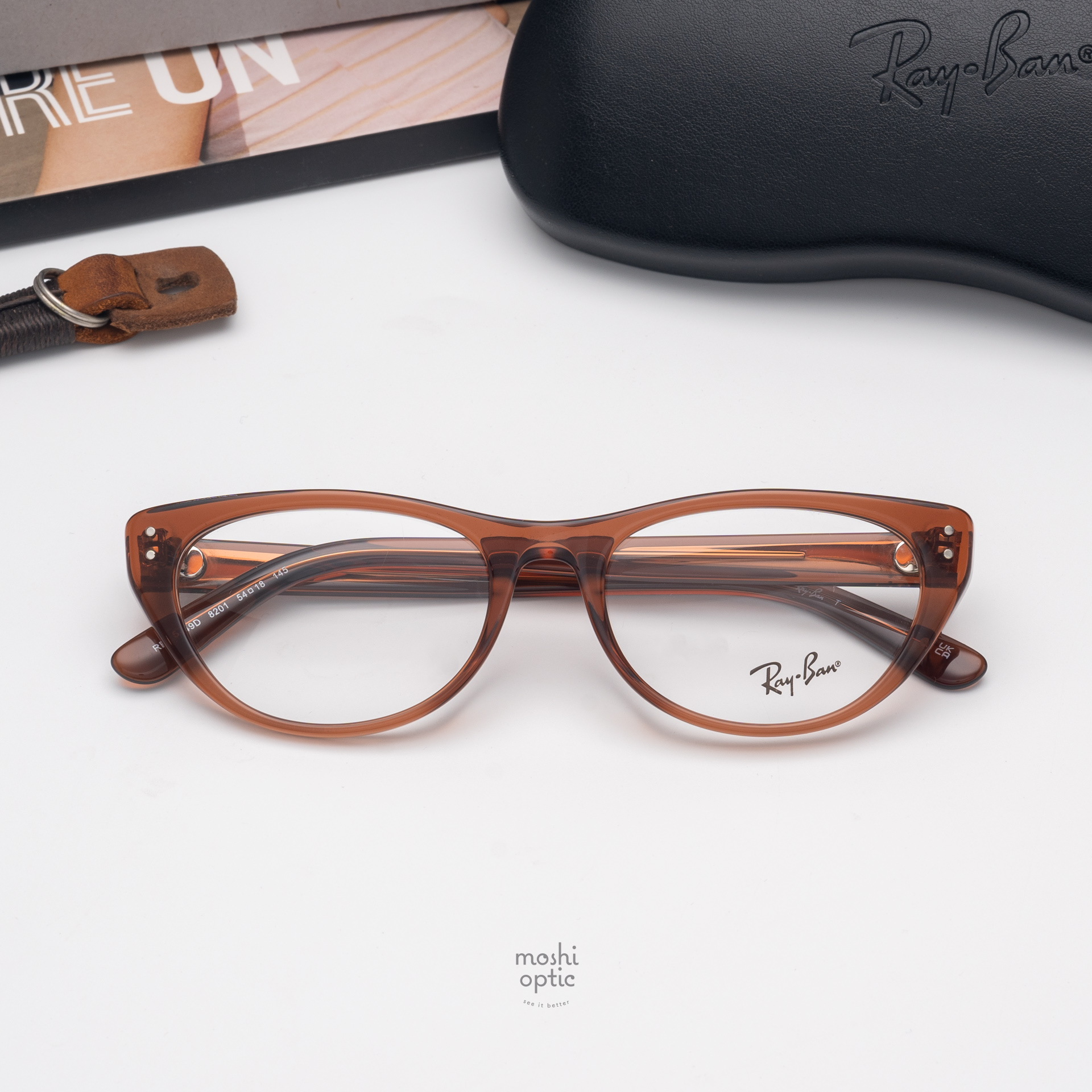 Ray-Ban RX5449D 8201 Transparent Brown