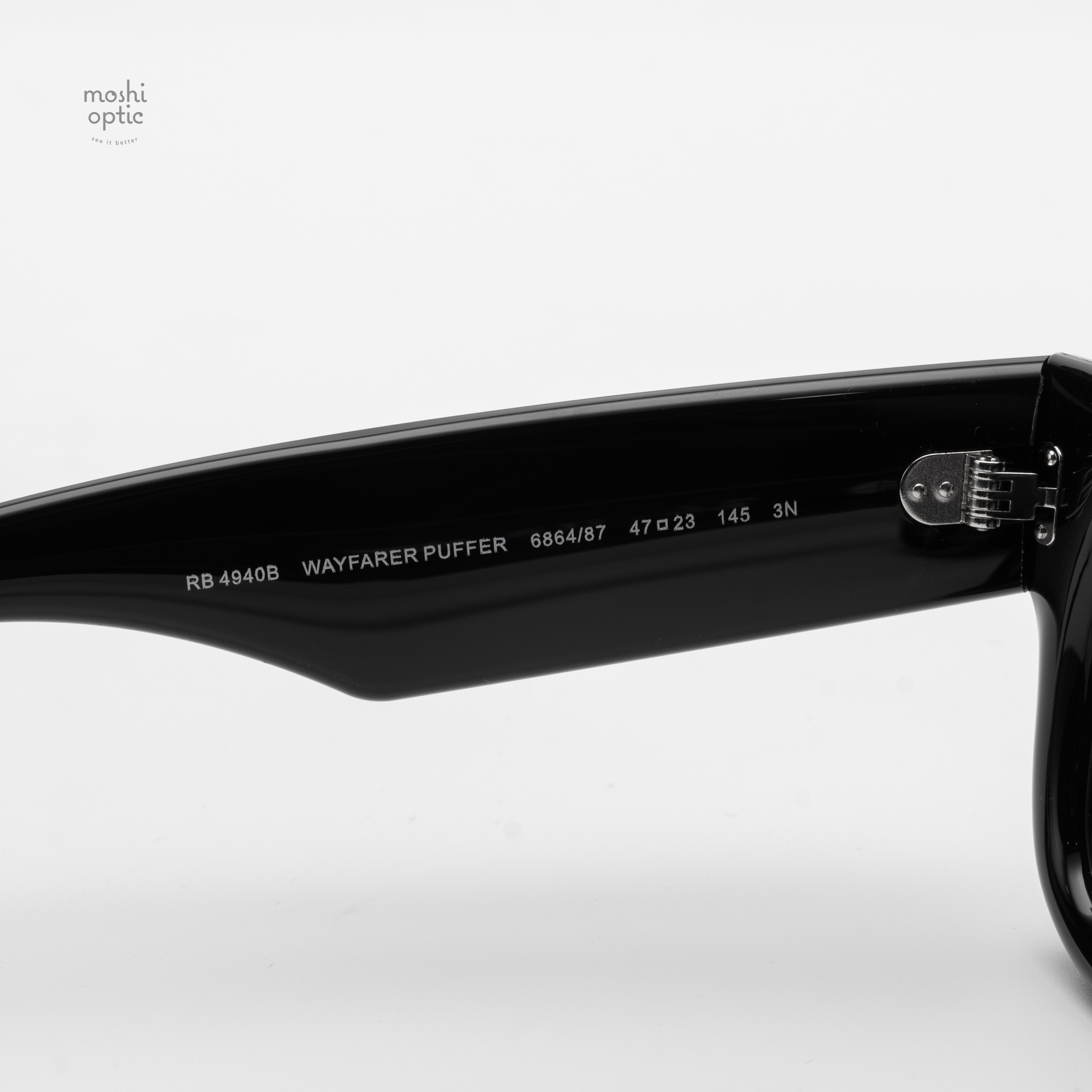 Ray Ban RB4940B Wayfarer Puffer 686487 Black & Strass