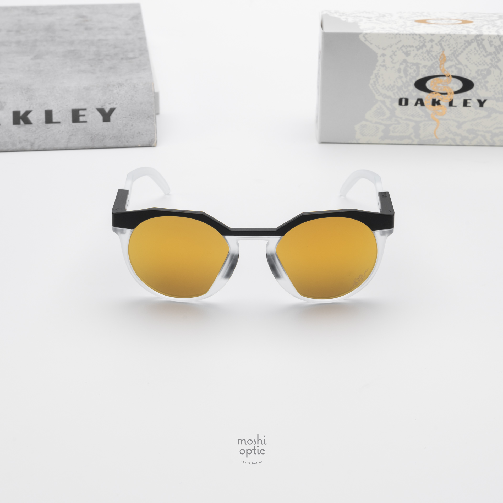 OAKLEY HSTN(A) OO9242A-11 Matte Black Clear Prizm 24K