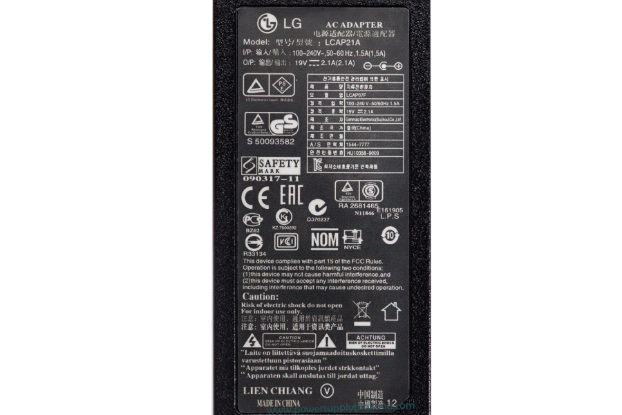 Adapter Monitor LG LCAP21A 40W 6.0mm Original ราคา พิเศษ สายชาร์จ จอ LG 40W ตรงรุ่น ตรงสเปค