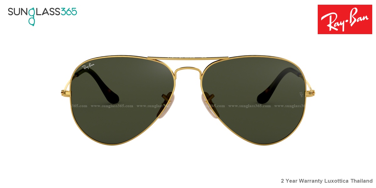 Ray Ban Aviator RB3025 181 Gold Green G-15