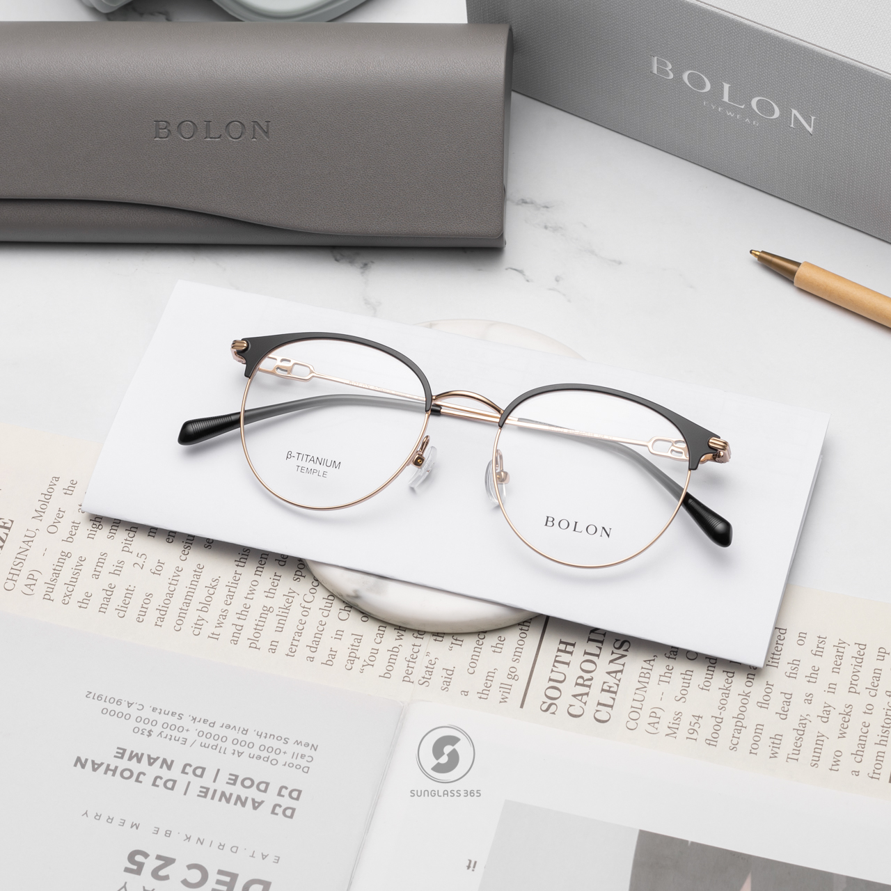 แว่นสายตา BOLON รุ่น BH7029 B12 Gold / Black