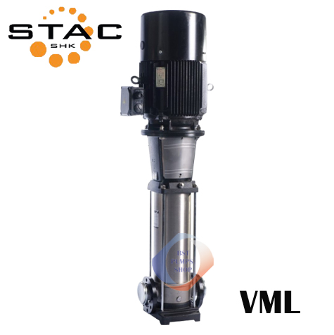 ปั๊มอัดเมมเบรน RO แนวตั้ง ยี่ห้อ STAC รุ่น VML ขนาด 3 แรงม้า จำนวน 22 ใบพัด (24Q)