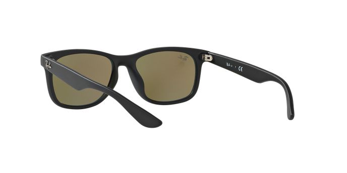 Ray Ban RJ9052SF 100S55 MATTE BLACK Blue Mirror
