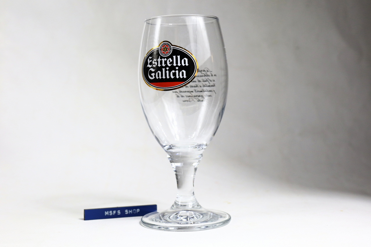 [มือสอง] แก้วเบียร์ Estrella Galicia ขนาดใหญ่