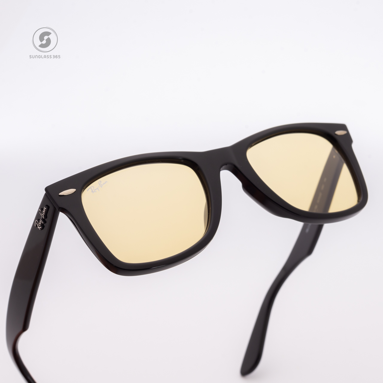 Ray Ban Wayfarer RB2140F 901/R6 Black Yellow Classic