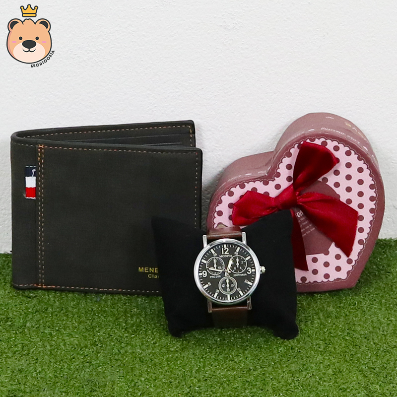 ของขวัญให้แฟนหนุ่ม ของขวัญผู้ชาย เซ็ตเซอร์ไพรส์อัดเม็ดโฟมเต็มกล่อง (กระเป๋าตัง+นาฬิกา) ****ได้ของตามแบบที่ลูกค้าเลือก****