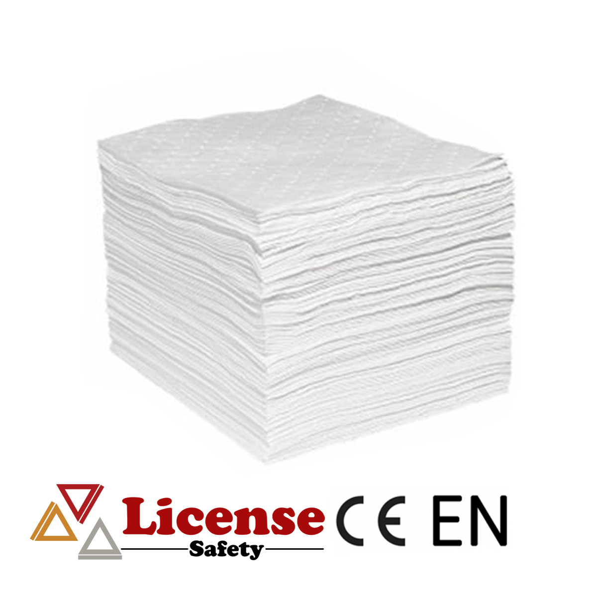 วัสดุดูดซับน้ำมันแบบแผ่น สีขาว Oil-only Absorbent pads