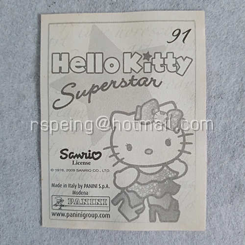 สติ๊กเกอร์ Panini Hello Kitty Superstar Collection 2010 No.91
