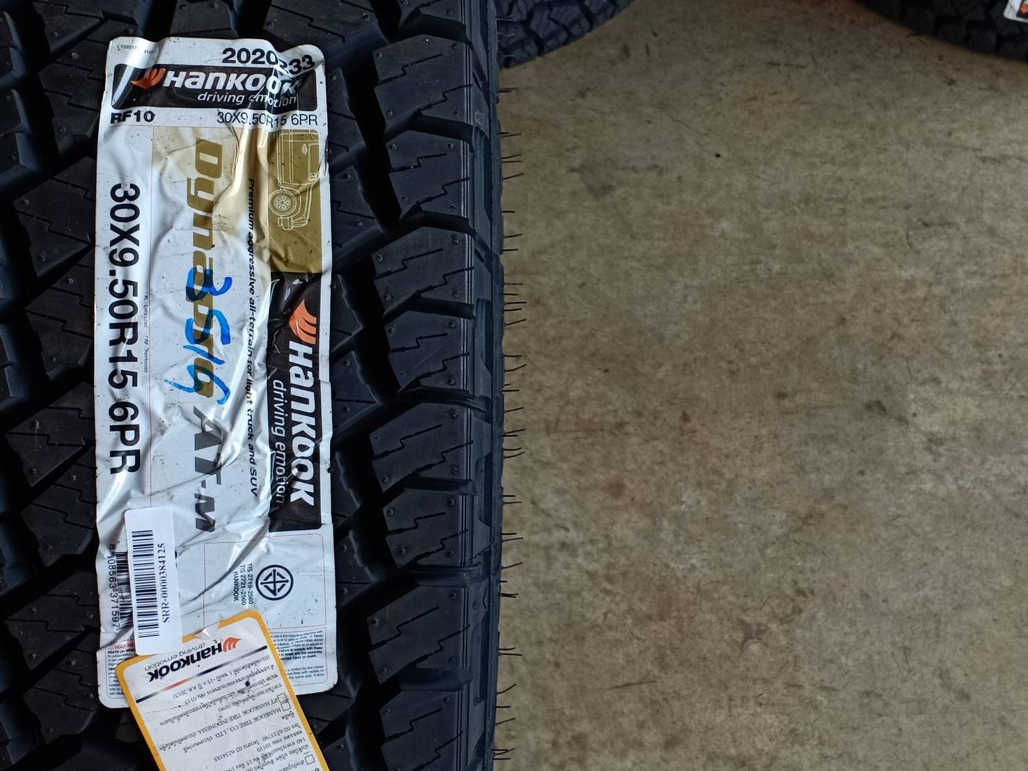 HANKOOK DYNAPRO ATM 30X9.5R15 ปี19 ผลิตปรายปี