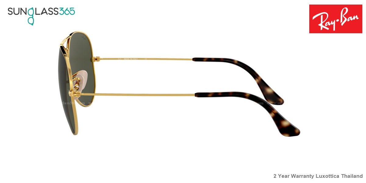 Ray Ban Aviator RB3025 181 Gold Green G-15