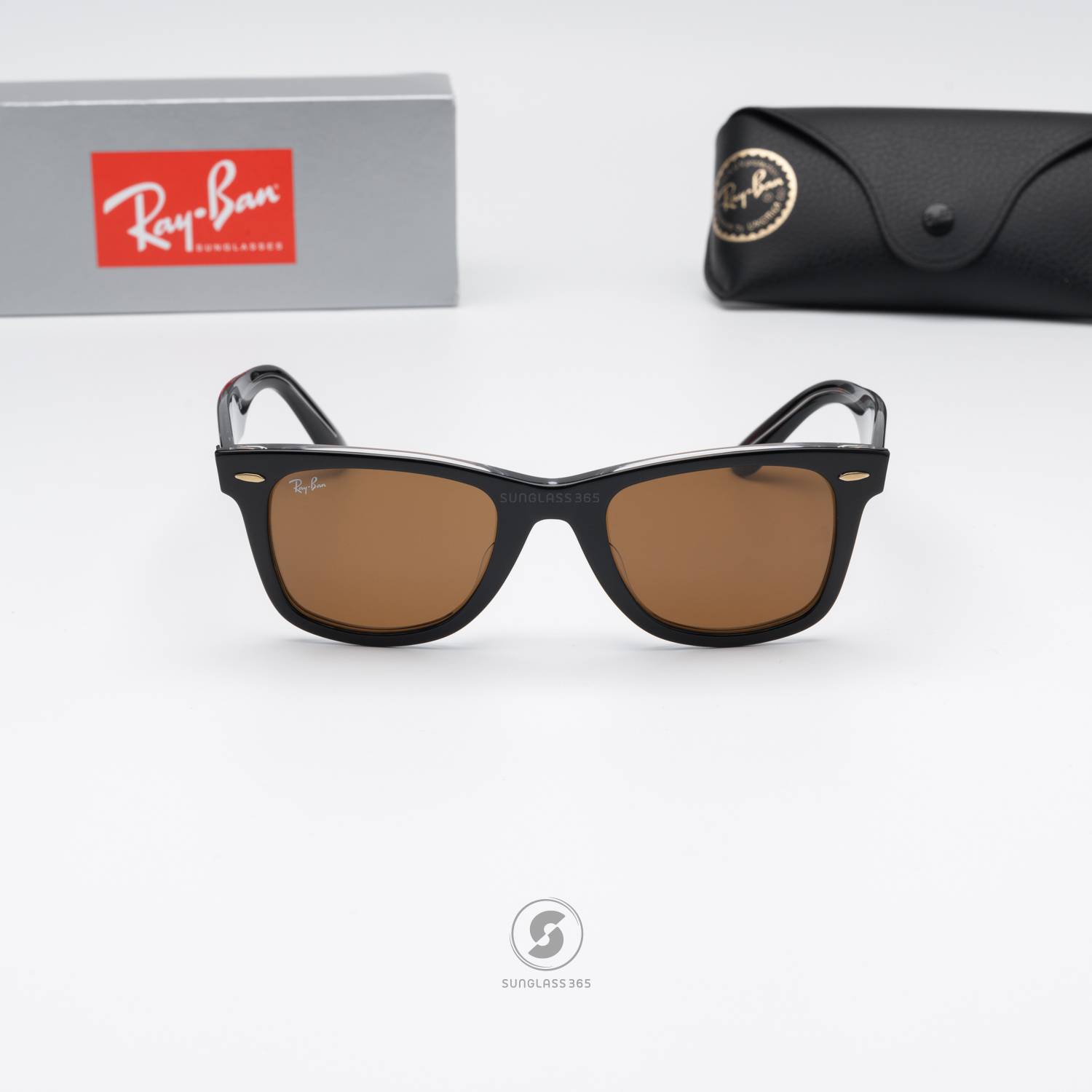 Ray Ban Wayfarer RB2140F 129433 Black on Transparent