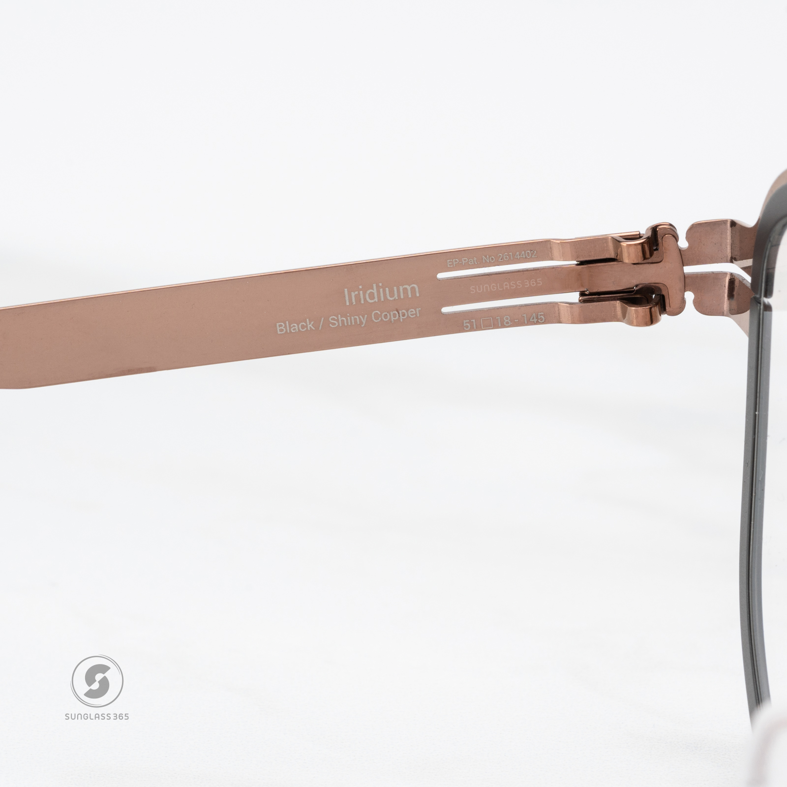 กรอบแว่น IC BERLIN Iridium Black Shiny Copper