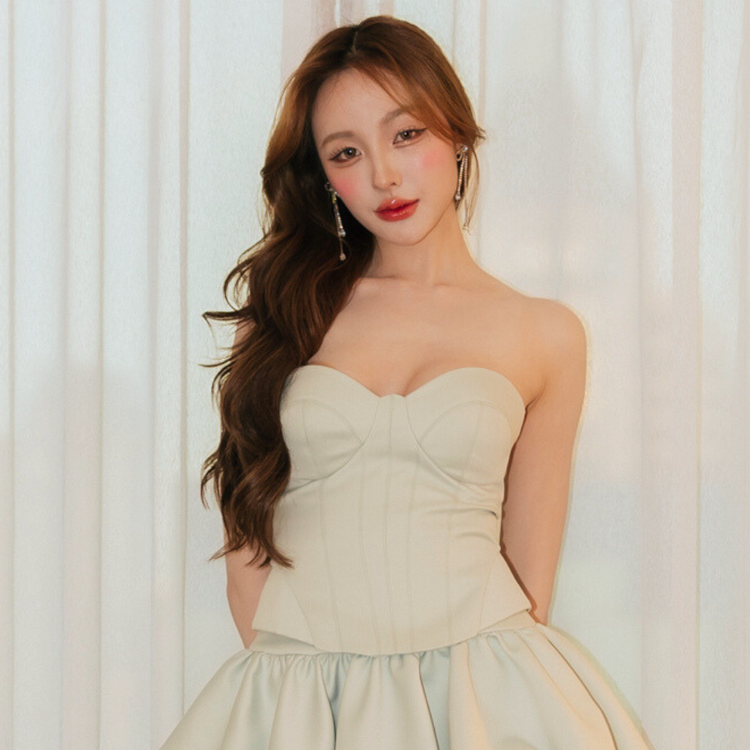 Lism S-058 Duchess Satin Corset Top เสื้อเกาะอก