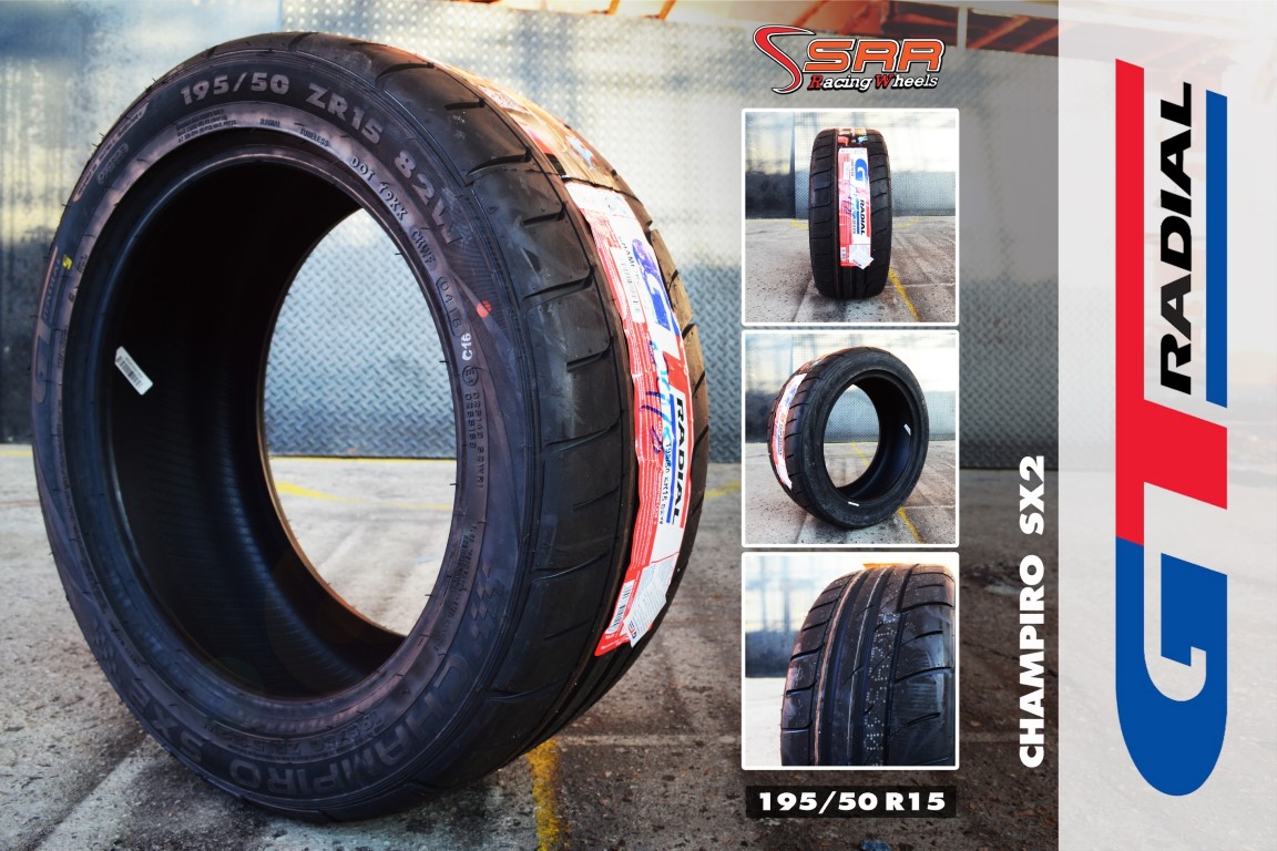 GT RADIAL SX2 195/50-15 เส้น 1,xxx ปกติ 2500