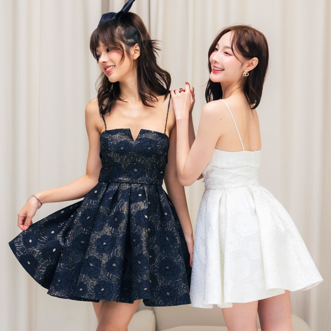 Lism D-098 Bloom Elegance Mini Dress ชุดเดรสสายเดี่ยว