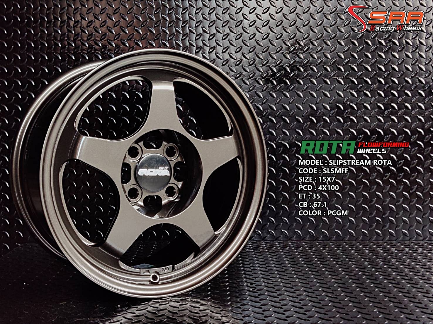 SPOON (FLOWFORMING) 15X7 4X100 35 PCGM (สีกันเงา)