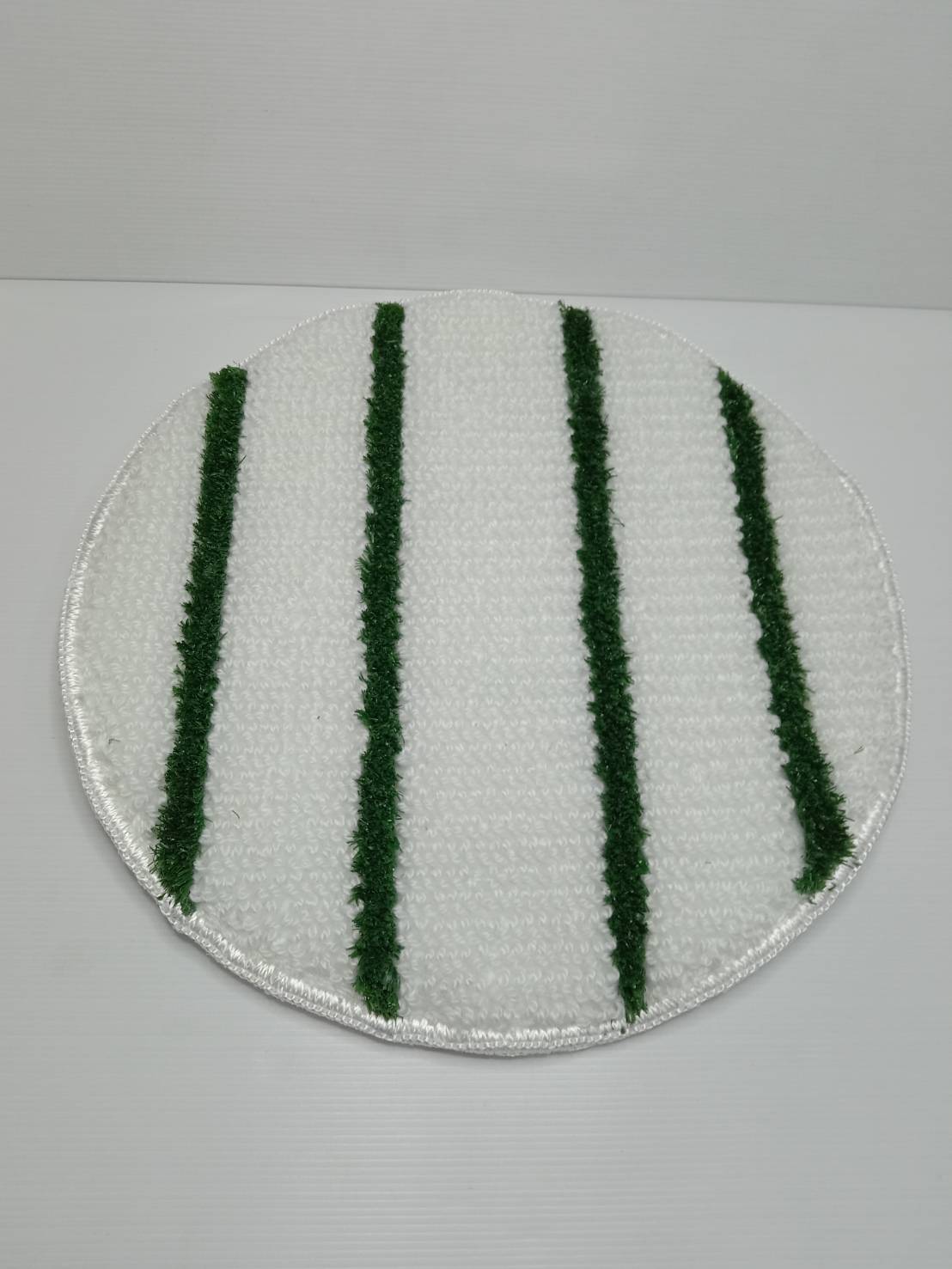 แผ่นผ้าบอนเน็ตขาวแถบเขียว