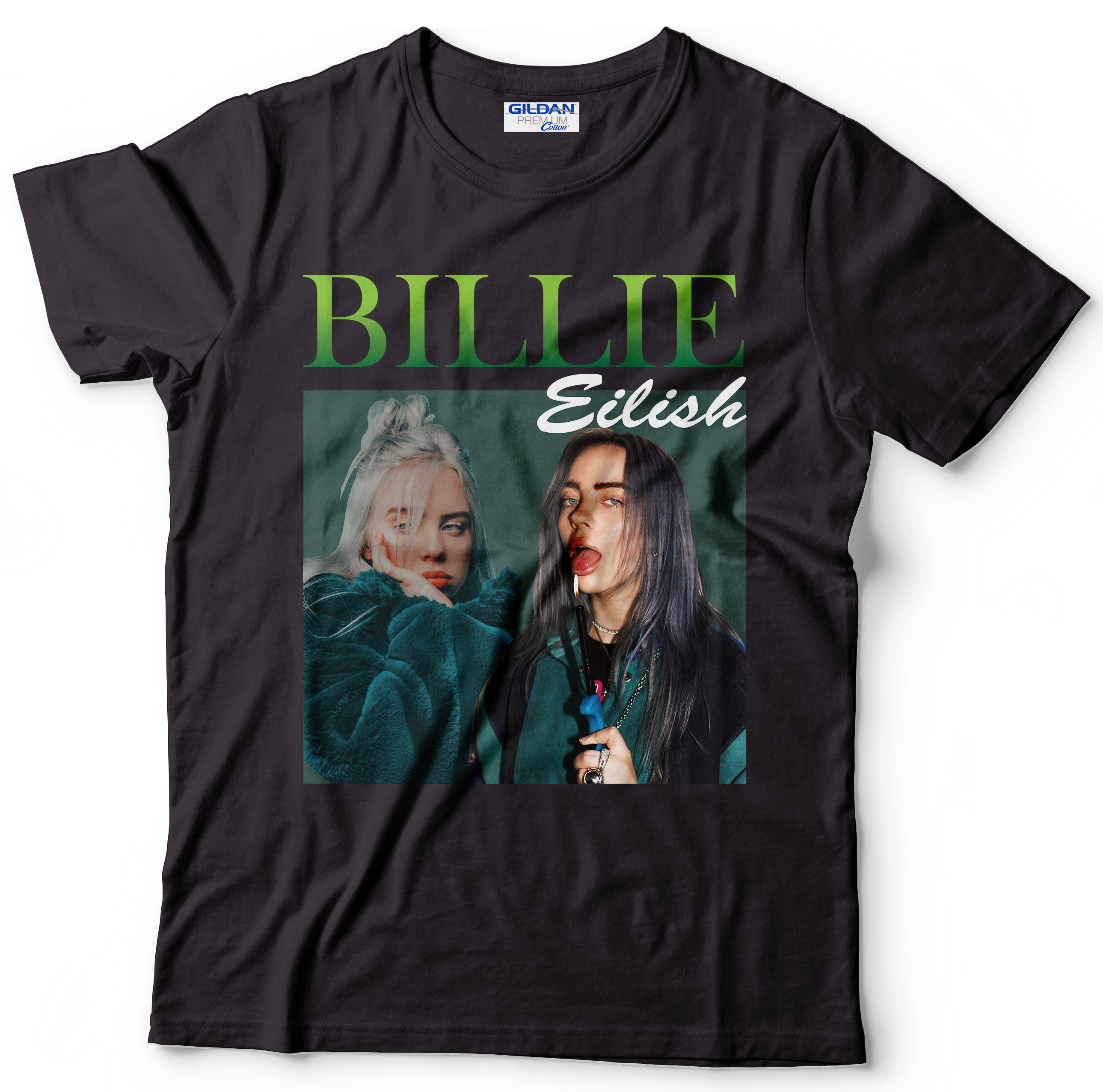 เสื้อยืดลายBillie eilish Cotton100 GILDAN USA