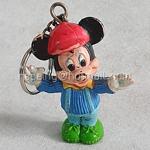 พวงกุญแจพลาสติก Mickey Mouse กางแขน