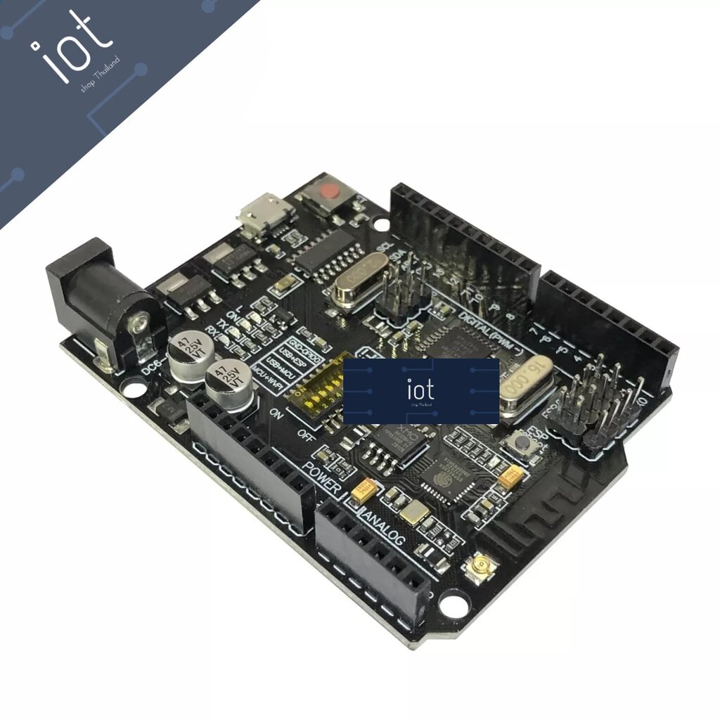 บอร์ด WiFi+UNO R3 ATmega328P+ESP8266 USB-TTL CH340G
