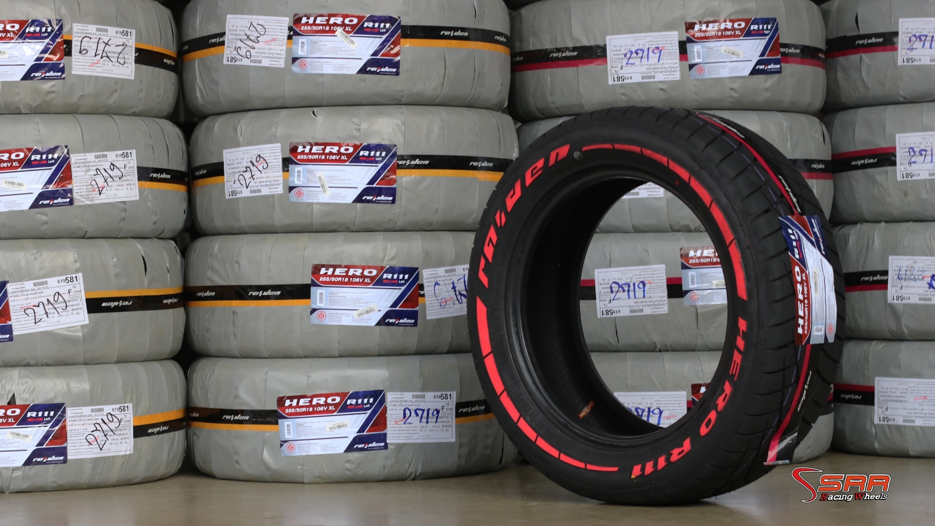 HERO R111 255/50-18 ปี19 ขอบแดงตัวใหม่