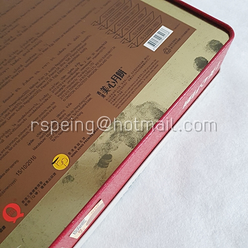 กล่องขนมไหว้พระจันทร์ ลายพลุดอกไม้ จาก Hong Kong