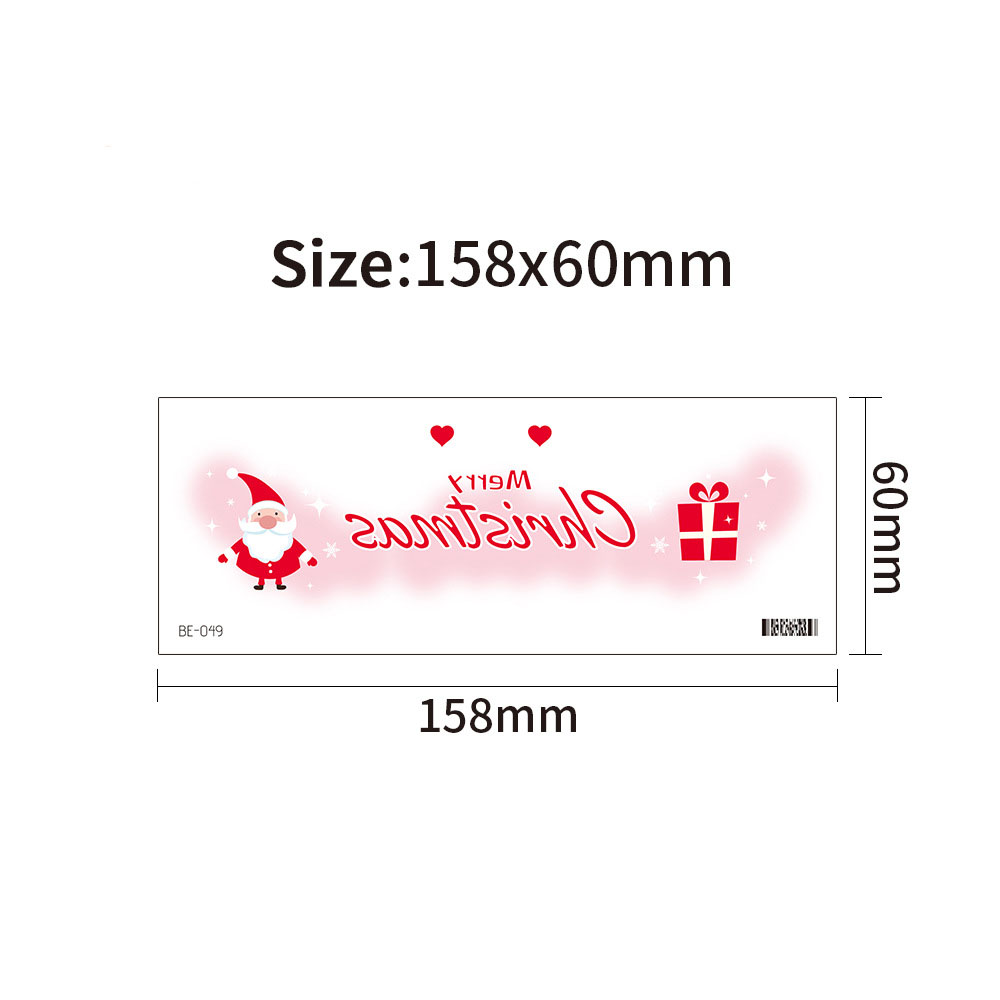 สติ๊กเกอร์ติดหน้า Tattoo Christmas แทททูติดหน้าธีมคริสต์มาส