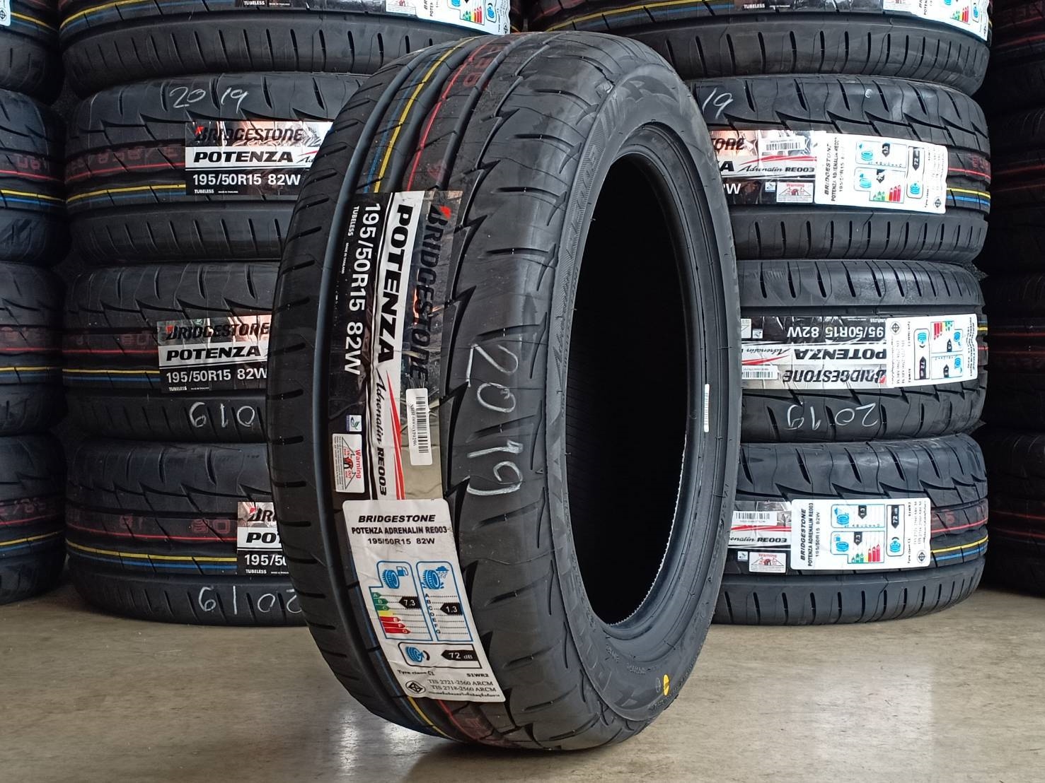 ยางมาใหม่ BRIDGESTONE RE003 195/50-15 ปี19 ราคาพิเศษ